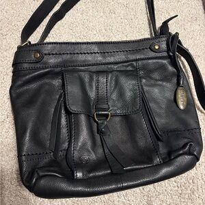 Black Leather Crossbody Bag